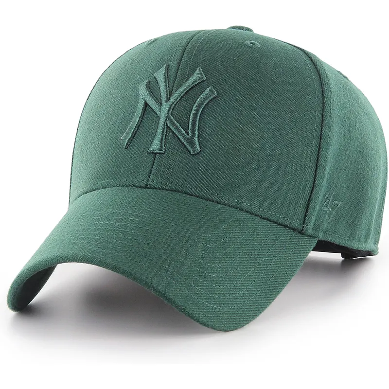 gron-curved-snapback-kasket-med-gront-mvp-logo-fra-new-york-yankees-mlb-fra-47-brand