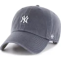 shapka-izvita-tmnosin-reguliruem-clean-up-base-runner-vintage-na-new-york-yankees-mlb-ot-47-brand