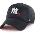 shapka-izvita-cherna-reguliruema-clean-up-with-love-na-new-york-yankees-mlb-ot-47-brand