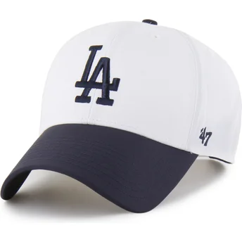 47 Brand Извита периферия MVP Brrr Two Tone Los Angeles Dodgers MLB бяла и тъмносиня шапка с капси