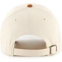 gorra-curva-beige-y-marron-ajustable-clean-up-mini-script-suede-visor-de-los-angeles-dodgers-mlb-de-47-brand