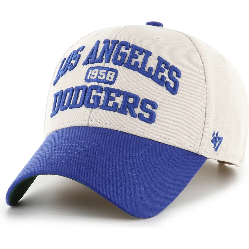 gorra-curva-beige-y-azul-ajustable-mvp-broke-line-de-los-angeles-dodgers-mlb-de-47-brand
