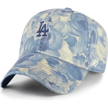 Шапка извита синя регулируема Clean Up Gardenia на Los Angeles Dodgers MLB от 47 Brand