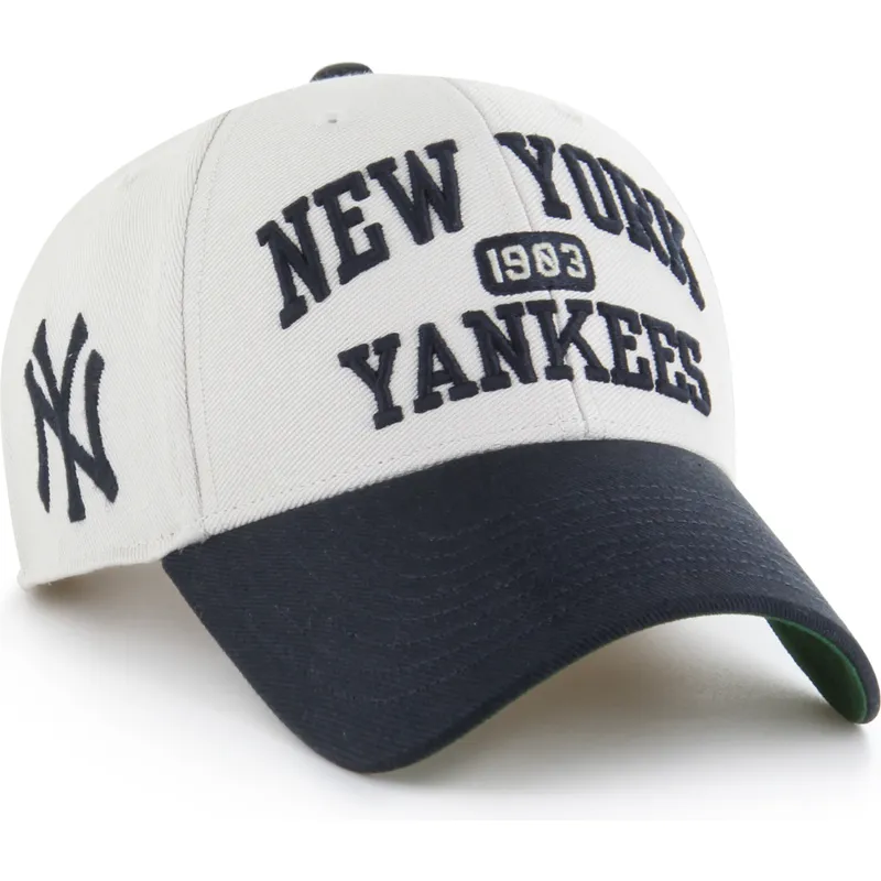 shapka-izvita-bezhov-reguliruema-mvp-broke-line-na-new-york-yankees-mlb-ot-47-brand