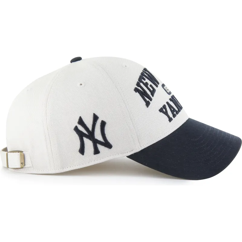 shapka-izvita-bezhov-reguliruema-mvp-broke-line-na-new-york-yankees-mlb-ot-47-brand