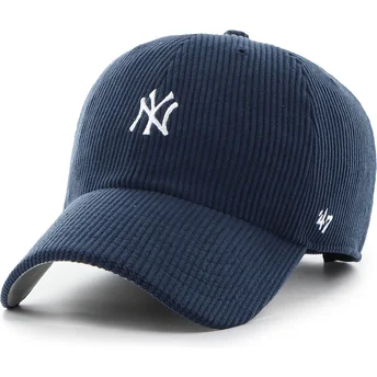 Casquette courbée bleue marine ajustable Clean Up Cord Base Runner New York Yankees MLB 47 Brand