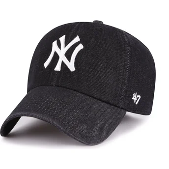 Шапка извита черна регулируем Clean Up Lennon на New York Yankees MLB от 47 Brand