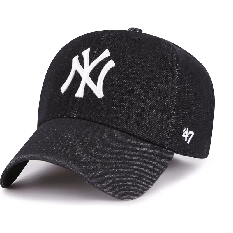 shapka-izvita-cherna-reguliruema-clean-up-lennon-na-new-york-yankees-mlb-ot-47-brand