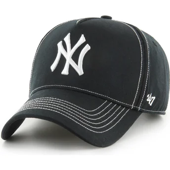 Sort justerbar kurvet kasket MVP DT Contrast Stitch fra New York Yankees MLB fra 47 Brand