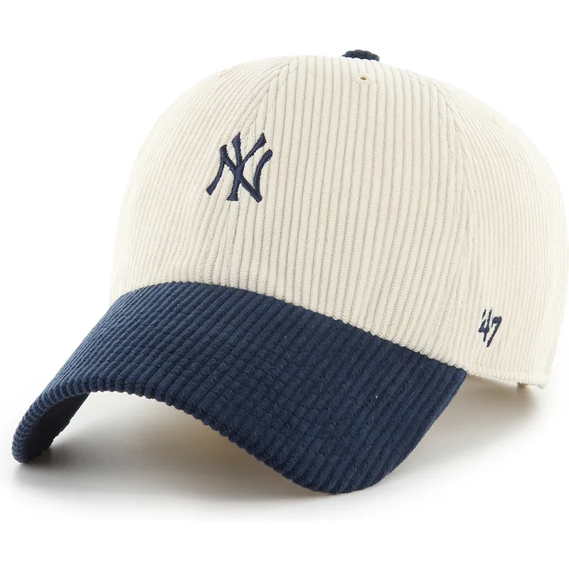 shapka-izvita-bezhov-reguliruem-clean-up-cord-base-runner-two-tone-na-new-york-yankees-mlb-ot-47-brand