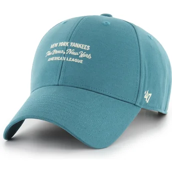Шапка извита синя снапбек MVP Contemporary Cyan на New York Yankees MLB от 47 Brand