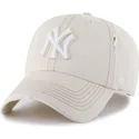 buet-beige-justerbar-kasket-clean-up-weathered-mojave-fra-new-york-yankees-mlb-fra-47-brand