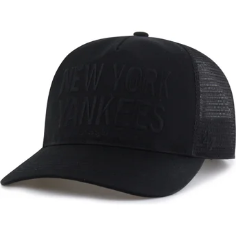 Шапка извита шапка тракер черна снапбек Hitch Contemporary на New York Yankees MLB от 47 Brand