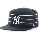 dunkelblaue-flache-snapback-kappe-pillbox-golden-age-von-new-york-yankees-mlb-von-47-brand