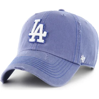 47 Brand Извита Козирка Clean Up Weathered Thrift Los Angeles Dodgers MLB Синя Регулируема Шапка