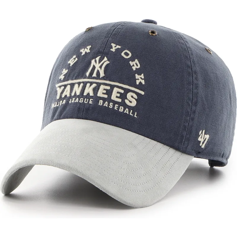 shapka-izvita-tmnosin-reguliruema-clean-up-windham-suede-vintage-na-new-york-yankees-mlb-ot-47-brand