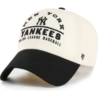 Buet beige og sort justerbar kasket Clean Up Windham fra New York Yankees MLB fra 47 Brand