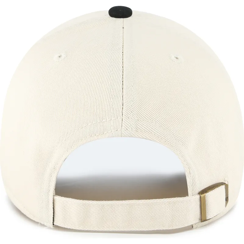 buet-beige-og-sort-justerbar-kasket-clean-up-windham-fra-new-york-yankees-mlb-fra-47-brand