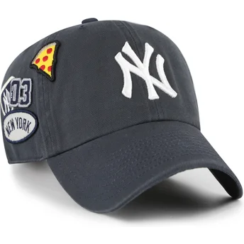 Casquette courbée bleue marine ajustable Clean Up Badges Vintage New York Yankees MLB 47 Brand