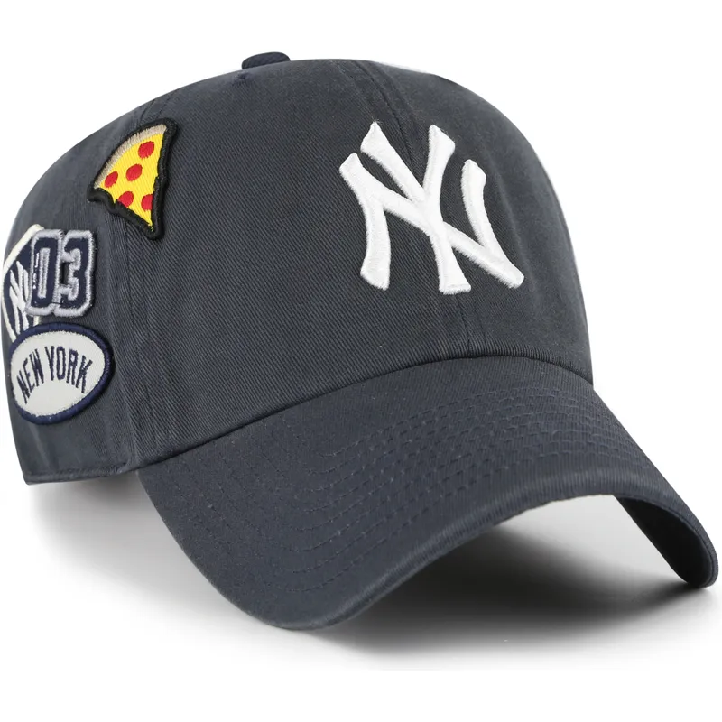 shapka-izvita-tmnosin-reguliruem-clean-up-badges-vintage-na-new-york-yankees-mlb-ot-47-brand