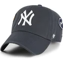 shapka-izvita-tmnosin-reguliruem-clean-up-badges-vintage-na-new-york-yankees-mlb-ot-47-brand