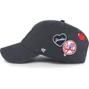 shapka-izvita-tmnosin-reguliruem-clean-up-badges-vintage-na-new-york-yankees-mlb-ot-47-brand