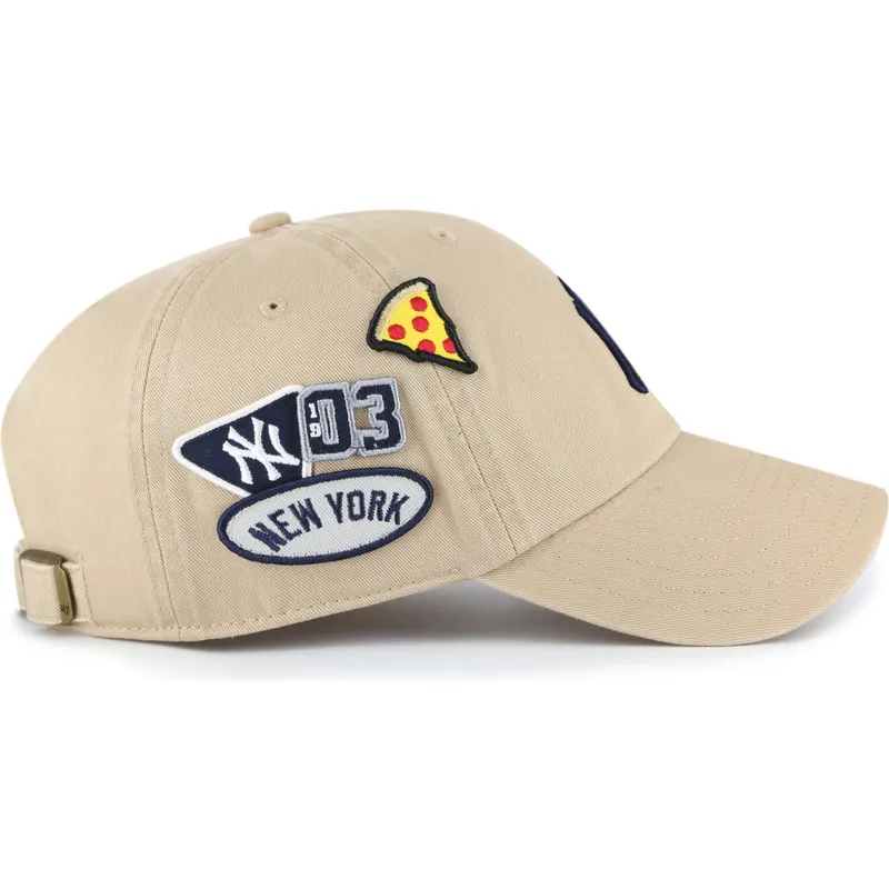 shapka-izvita-kaki-reguliruem-clean-up-badges-na-new-york-yankees-mlb-ot-47-brand