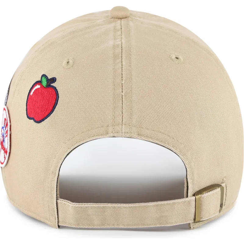 shapka-izvita-kaki-reguliruem-clean-up-badges-na-new-york-yankees-mlb-ot-47-brand