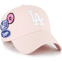 shapka-izvita-roza-reguliruema-clean-up-badges-na-los-angeles-dodgers-mlb-ot-47-brand