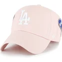 gebogene-rosa-verstellbare-kappe-clean-up-badges-der-los-angeles-dodgers-mlb-von-47-brand