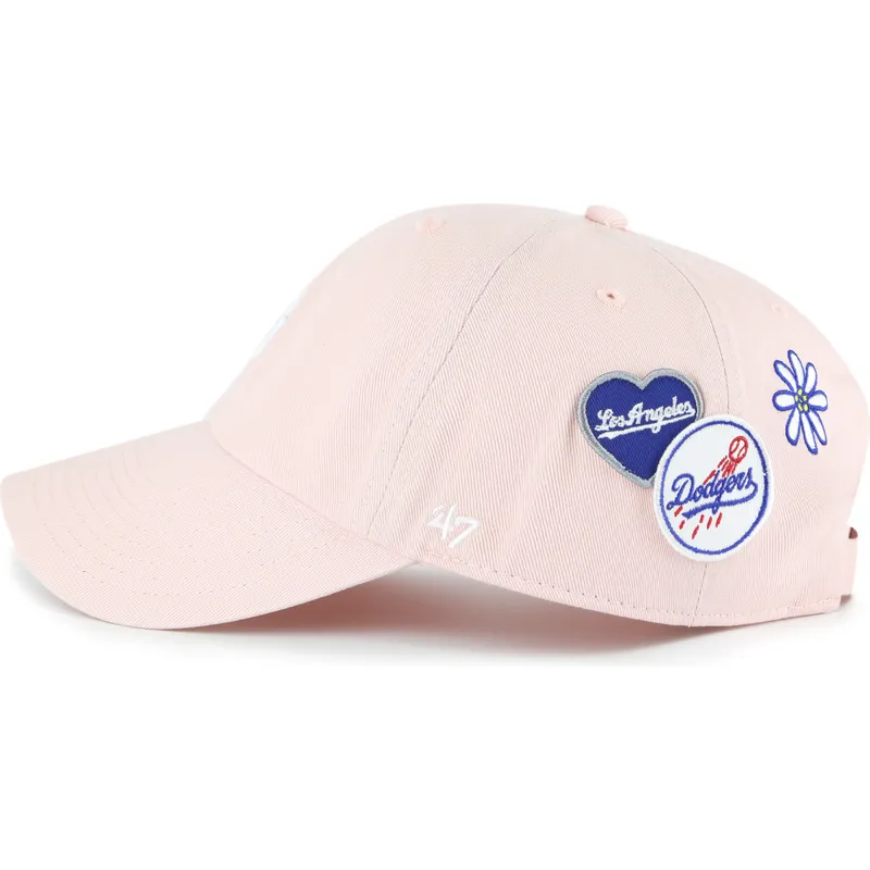 shapka-izvita-roza-reguliruem-clean-up-badges-na-los-angeles-dodgers-mlb-ot-47-brand