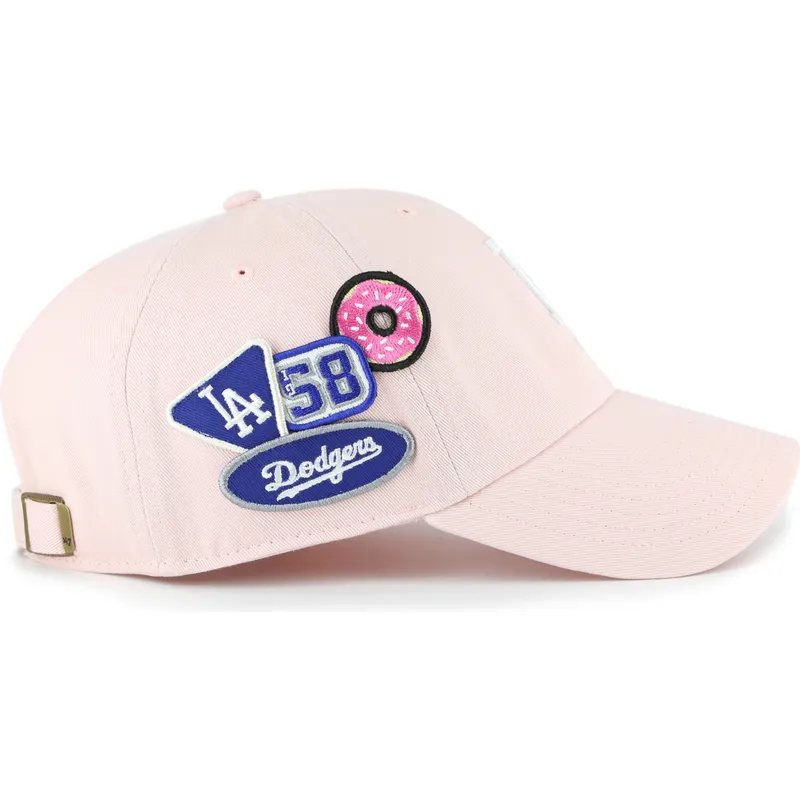 shapka-izvita-roza-reguliruem-clean-up-badges-na-los-angeles-dodgers-mlb-ot-47-brand