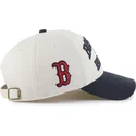 buet-beige-og-marinebla-justerbar-kasket-mvp-broke-line-fra-boston-red-sox-mlb-fra-47-brand
