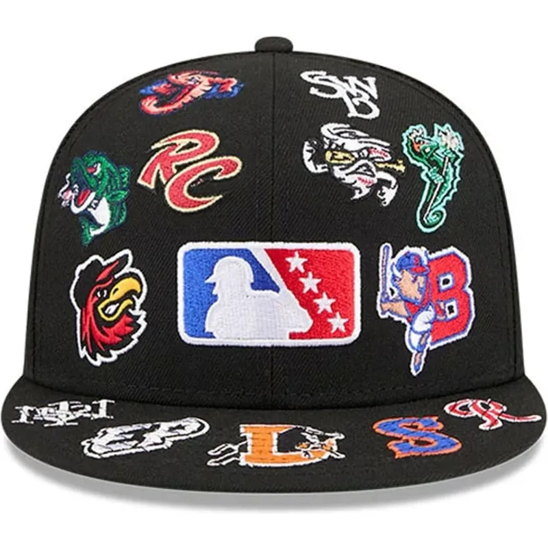 casquette-plate-noire-ajustee-59fifty-all-over-milb-new-era