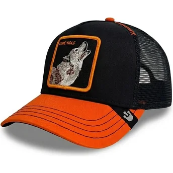 Trucker kasket sort og orange ulv Solo Wolf Fab Farm fra Goorin Bros.