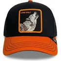 trucker-kasket-sort-og-orange-ulv-solo-wolf-fab-farm-fra-goorin-bros