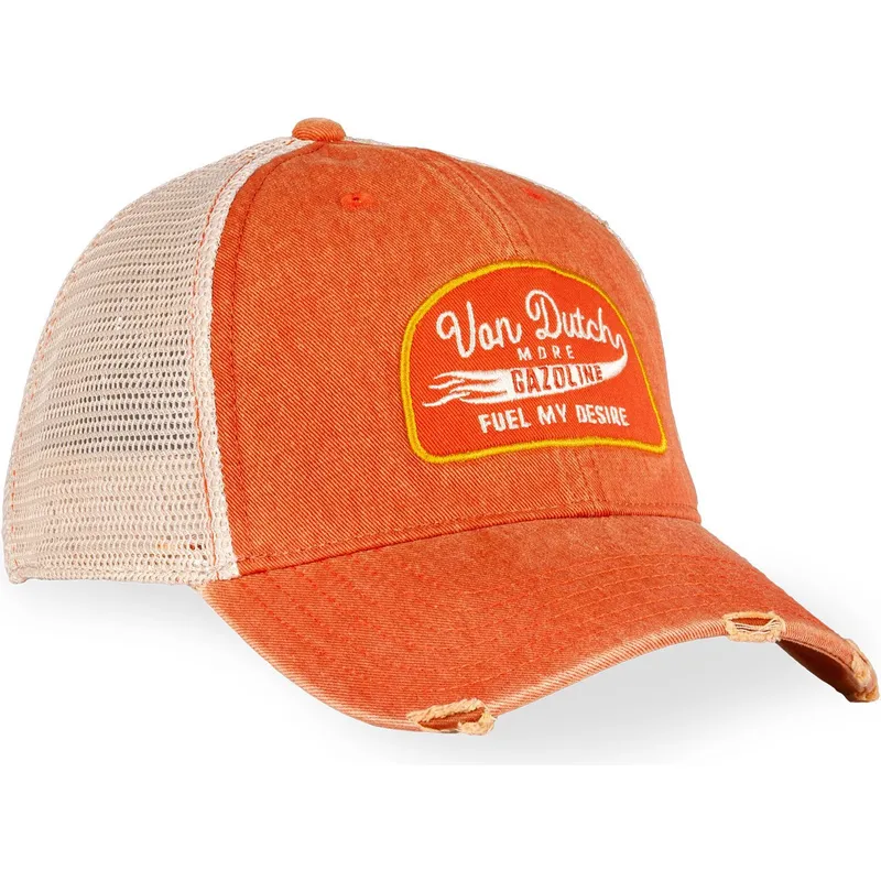 casquette-trucker-marron-et-beige-mac11-von-dutch