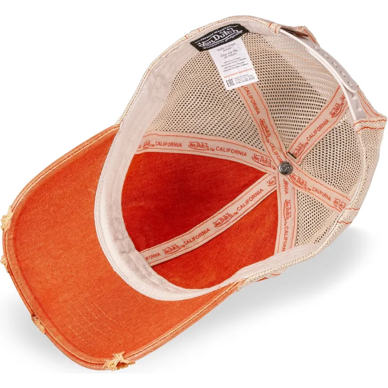 casquette-trucker-marron-et-beige-mac11-von-dutch