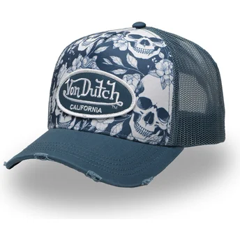 Шапка извита тракер синя снапбек PRINT02 от Von Dutch