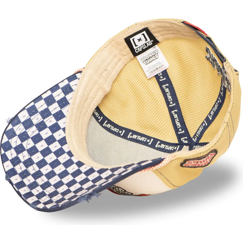 trucker-cap-beige-und-marineblau-daffy-duck-loo13-pcsmcbb-looney-tunes-von-capslab