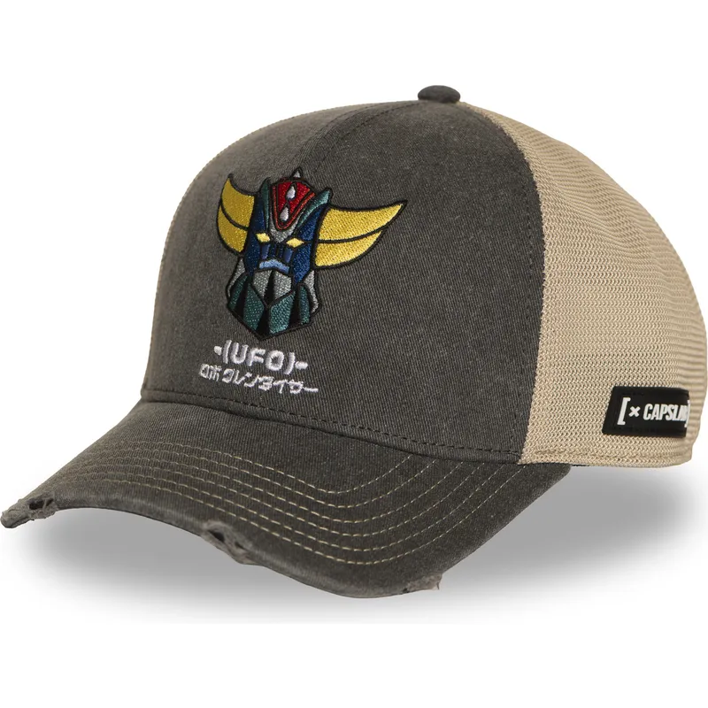 gra-og-beige-trucker-kasket-robot-grendizer-gol7-golb-fra-capslab