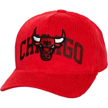 Κόκκινο καπέλο με καμπύλη snapback Arch Stamp Pro των Chicago Bulls NBA από Mitchell & Ness
