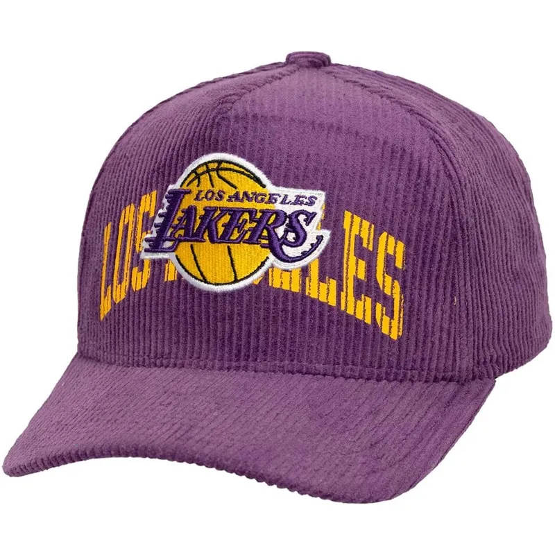 mitchell-ness-shapka-s-izvita-kozirka-arch-stamp-pro-los-angeles-lakers-nba-lilava-snapback