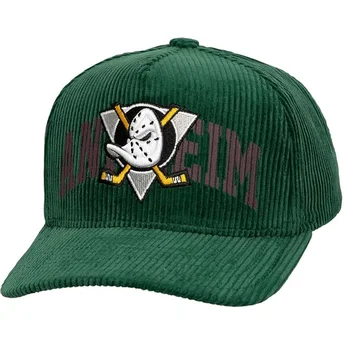 Grøn curved snapback-kasket Arch Stamp Pro fra Anaheim Ducks NHL fra Mitchell & Ness