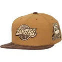 shapka-ploska-kafyav-reguliruem-coffee-strapback-na-los-angeles-lakers-nba-ot-mitchell-ness
