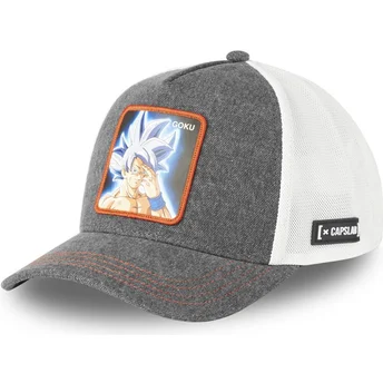 Casquette trucker grise et blanche Son Goku Ultra Instinct DBS8 GOKB Dragon Ball Capslab