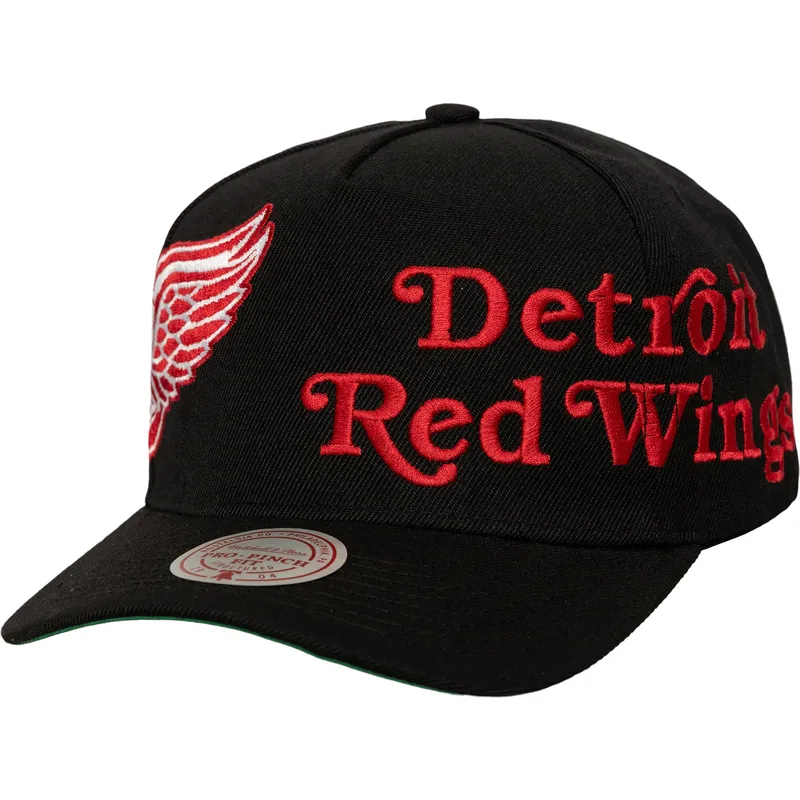 shapka-izvita-cherna-snapbek-busted-pro-na-detroit-red-wings-nhl-ot-mitchell-ness
