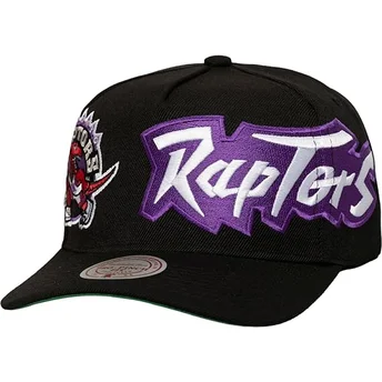 Μαύρο καπέλο με καμπύλη snapback Busted Pro των Toronto Raptors NBA από Mitchell & Ness