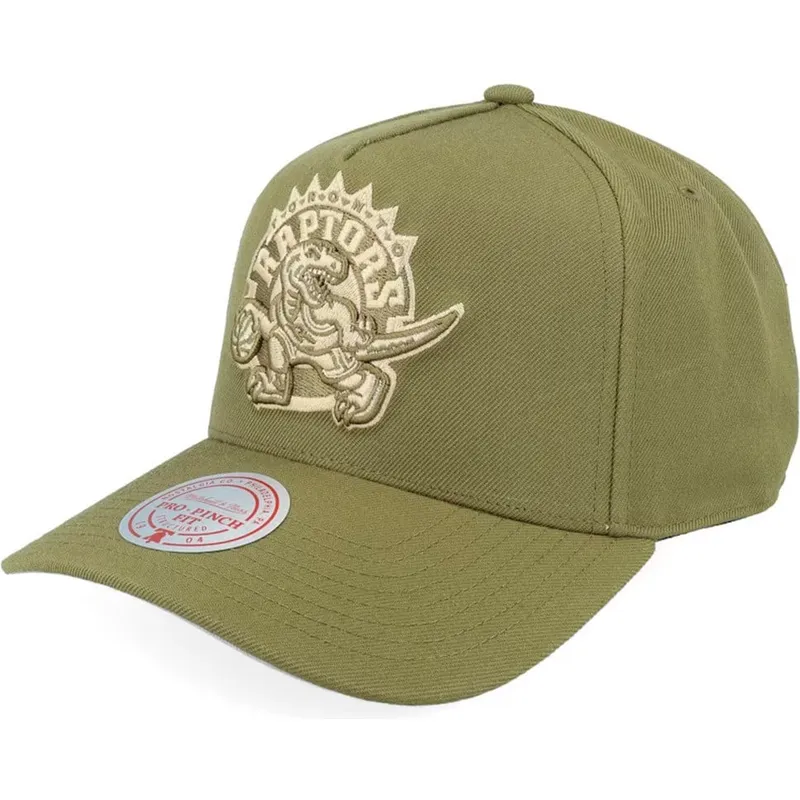shapka-izvita-zelena-snapbek-fashion-basic-pro-na-toronto-raptors-nba-ot-mitchell-ness
