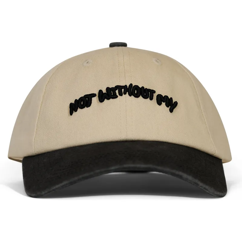 casquette-courbee-beige-et-noire-ajustable-not-without-my-pica-pica